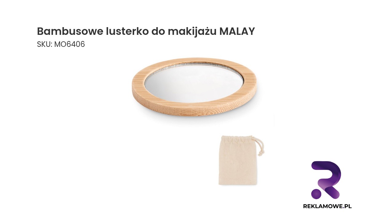 Bambusowe lusterko do makijażu MALAY Bambusowe lusterko do makijażu MALAY