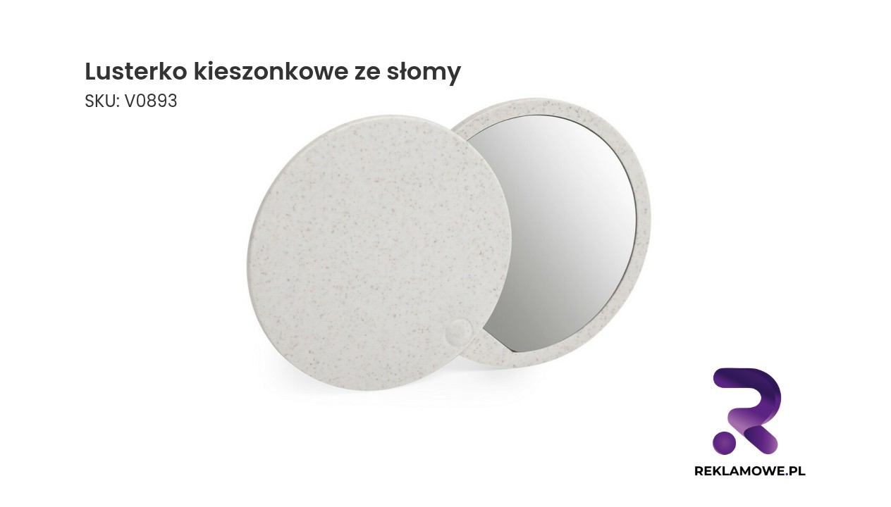 Lusterko kieszonkowe wykonane ze słomy