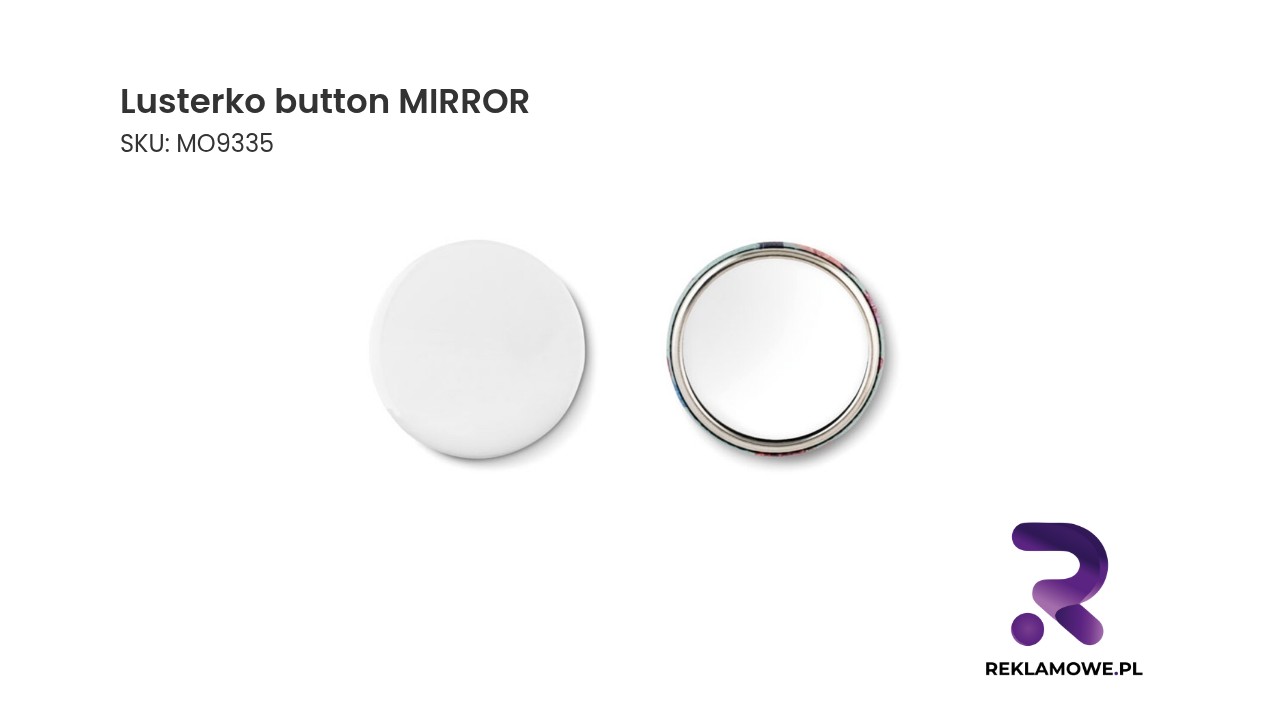 Lusterko button MIRROR w formie przypinki