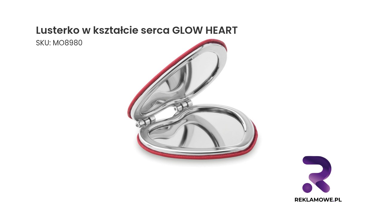 Lusterko w kształcie serca GLOW HEART – stylowe lusterko do makijażu