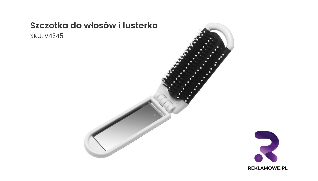 Szczotka do włosów i lusterko w eleganckim zestawie